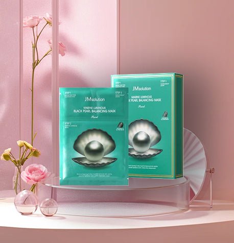JMSolution Marine Luminous Black Pearl Balancing Mask 1 Sheet – Balancing & Brightening Mask for Radiant, Even Skin*1 sheet - Korean Beauty KR