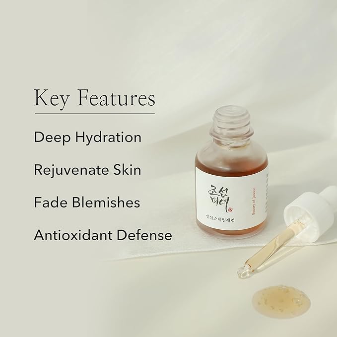 Beauty of Joseon Revive Serum Ginseng + Snail Mucin 30ml – Anti - Aging & Hydrating Serum for Glowing, Youthful Skin - Korean Beauty KR
