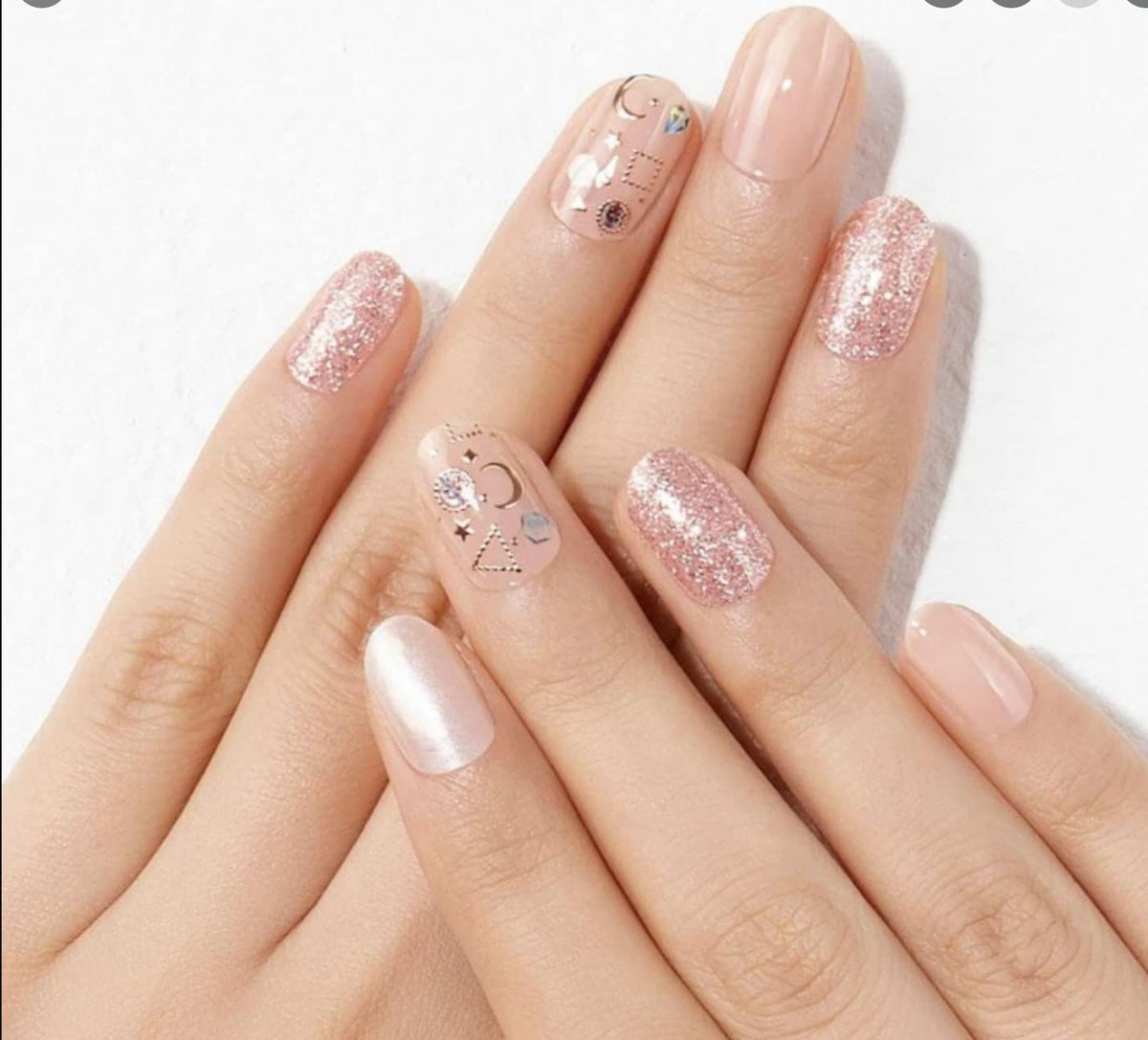 KoreanBeauty Press On Gel Nail Strips Without Glue , Gloss Strips/ Gel Nail Strips( Asian Type - ) Nebula - Korean Beauty KR