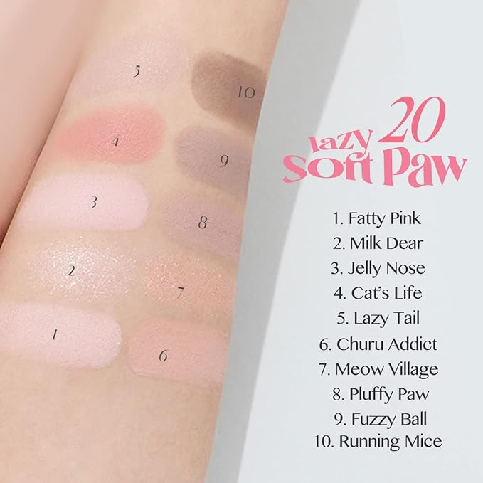CLIO Pro Eye Palette 020 Lazy Soft Paw – Limited Edition Eyeshadow Palette for Soft, Natural Eye Looks - Korean Beauty KR