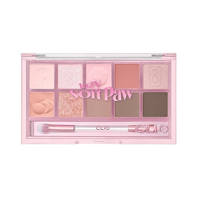 CLIO Pro Eye Palette 020 Lazy Soft Paw – Limited Edition Eyeshadow Palette for Soft, Natural Eye Looks - Korean Beauty KR