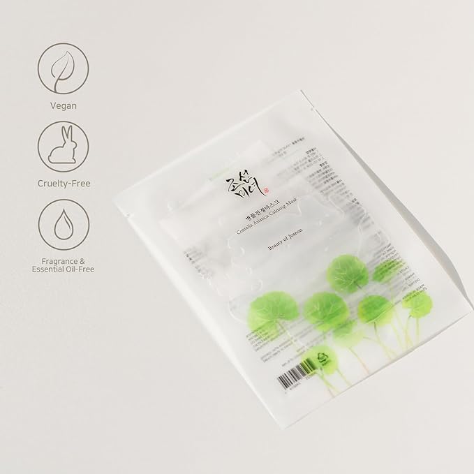 Beauty of Joseon Centella Asiatica Calming Mask 1 Sheet – Soothing & Hydrating Mask for Sensitive, Irritated Skin*1 sheet - Korean Beauty KR