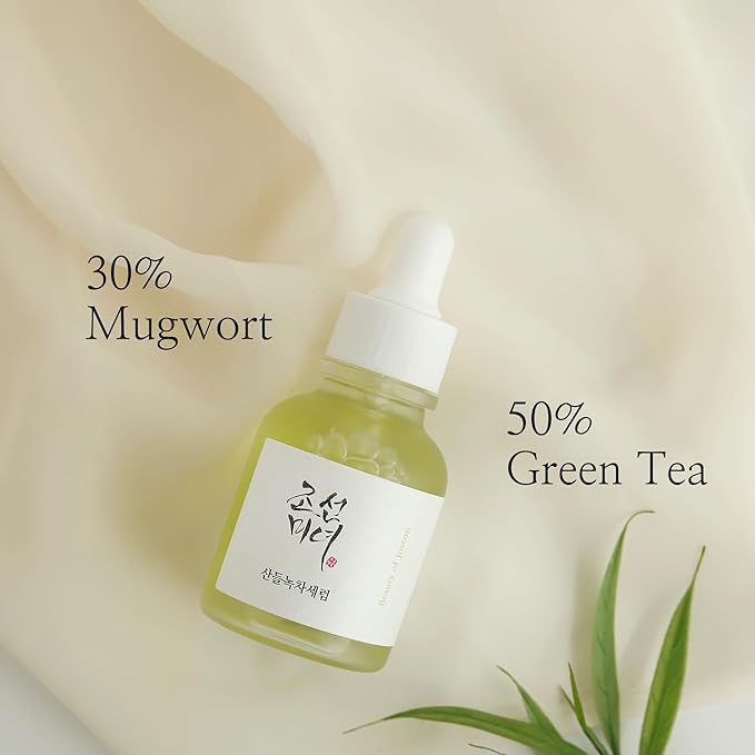 Beauty of Joseon Calming Serum: Green Tea + Panthenol 30ml – Soothing & Hydrating Serum for Sensitive, Irritated Skin - Korean Beauty KR