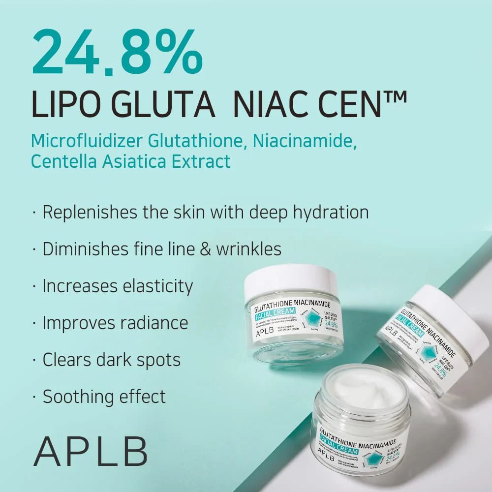 APLB Glutathione Niacinamide Facial Cream 55ml – Brightening & Skin Tone Evenness with Glutathione & Niacinamide - Korean Beauty KR