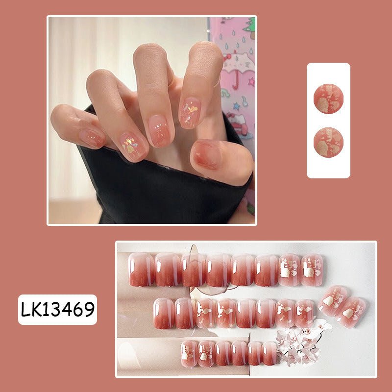 Red Press - On Nails | Glue On Nails for Women Gift | Nail Kit with Glue - Korean Beauty KR
