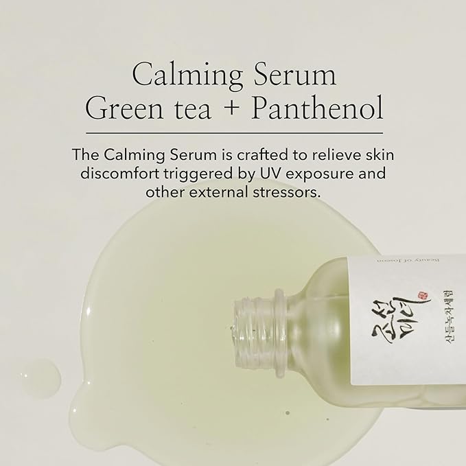 Beauty of Joseon Calming Serum: Green Tea + Panthenol 30ml – Soothing & Hydrating Serum for Sensitive, Irritated Skin - Korean Beauty KR