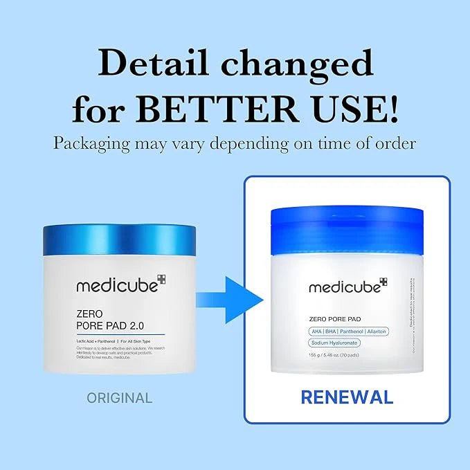 Medicube Renew ZERO PORE PAD 2.0 70pcs - Korean Beauty KR