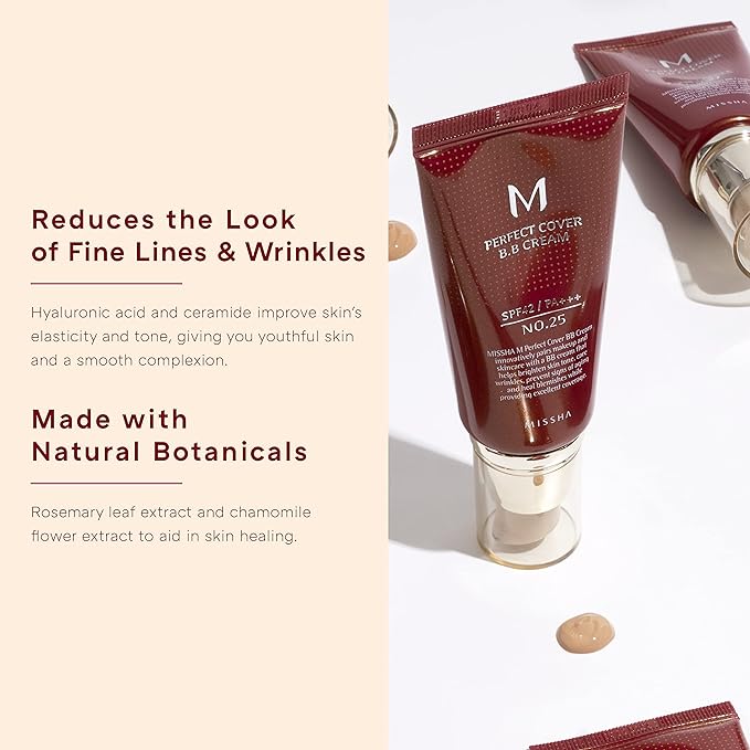 Missha M Perfect Cover BB Cream SPF 42 PA+++ 50ml – Full Coverage BB Cream with Sun Protection for Smooth, Flawless Skin - Korean Beauty KR