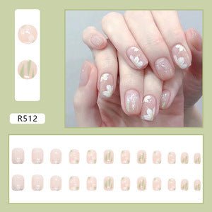 Pink French Press - On Nails | Glue On Nails for Women Gift | Nail Kit with Glue - Korean Beauty KR