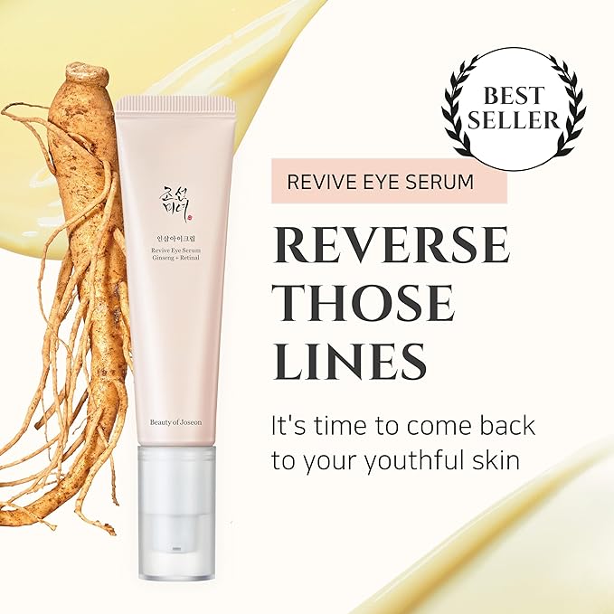 Beauty of Joseon Revive Eye Serum Ginseng + Retinal 30ml – Anti - Aging & Brightening Eye Serum for Dark Circles & Puffiness - Korean Beauty KR