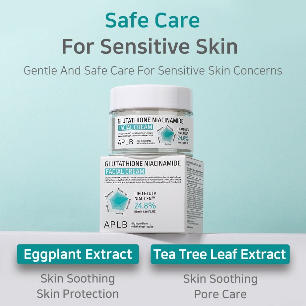 APLB Glutathione Niacinamide Facial Cream 55ml – Brightening & Skin Tone Evenness with Glutathione & Niacinamide - Korean Beauty KR
