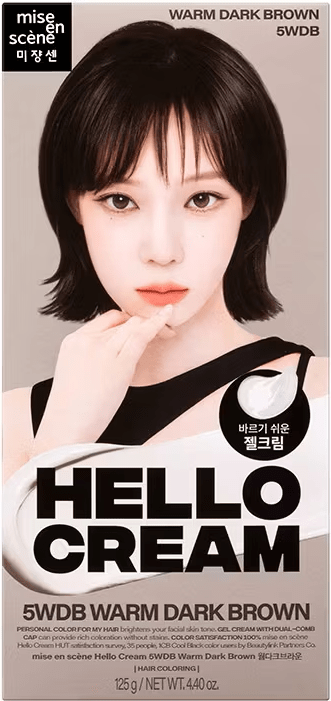 Mise En Scene Hello Cream Personal Hair Color – Easy - to - Use Hair Dye for Vibrant, Long - Lasting Color - Korean Beauty KR