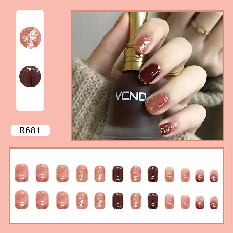 Pink French Press - On Nails | Glue On Nails for Women Gift | Nail Kit with Glue - Korean Beauty KR