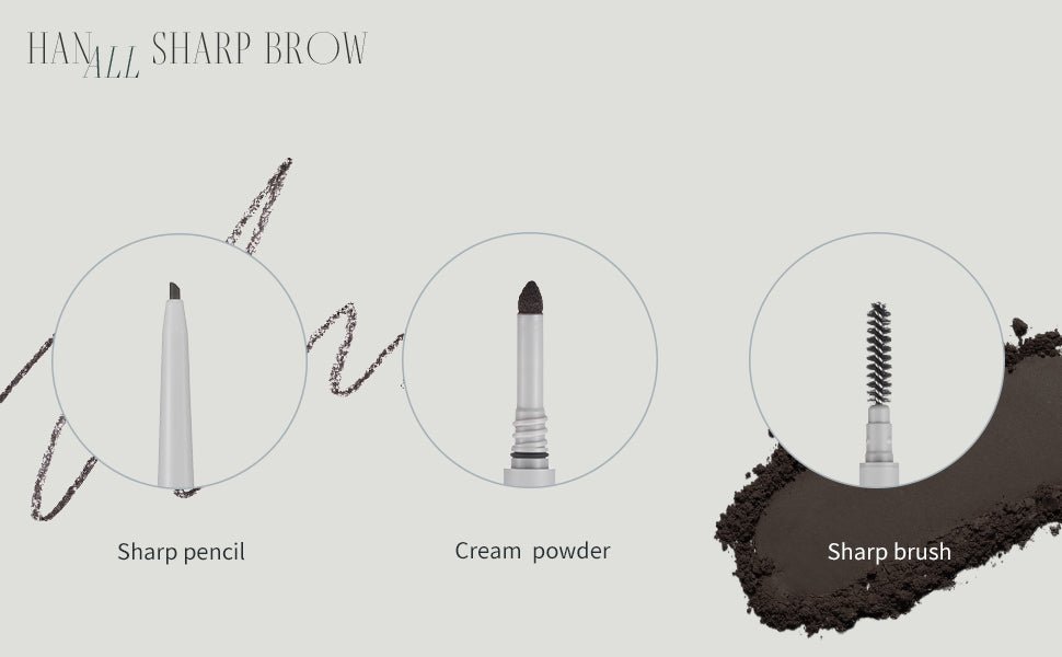 Rom&nd Han All Sharp Brow – Precise & Long - Lasting Brow Pencil for Defined, Natural Brows - Korean Beauty KR