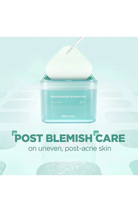 Mediheal Madecassoside Blemish Pad 100pcs – Acne - Fighting & Soothing Pads for Clear, Calm Skin - Korean Beauty KR