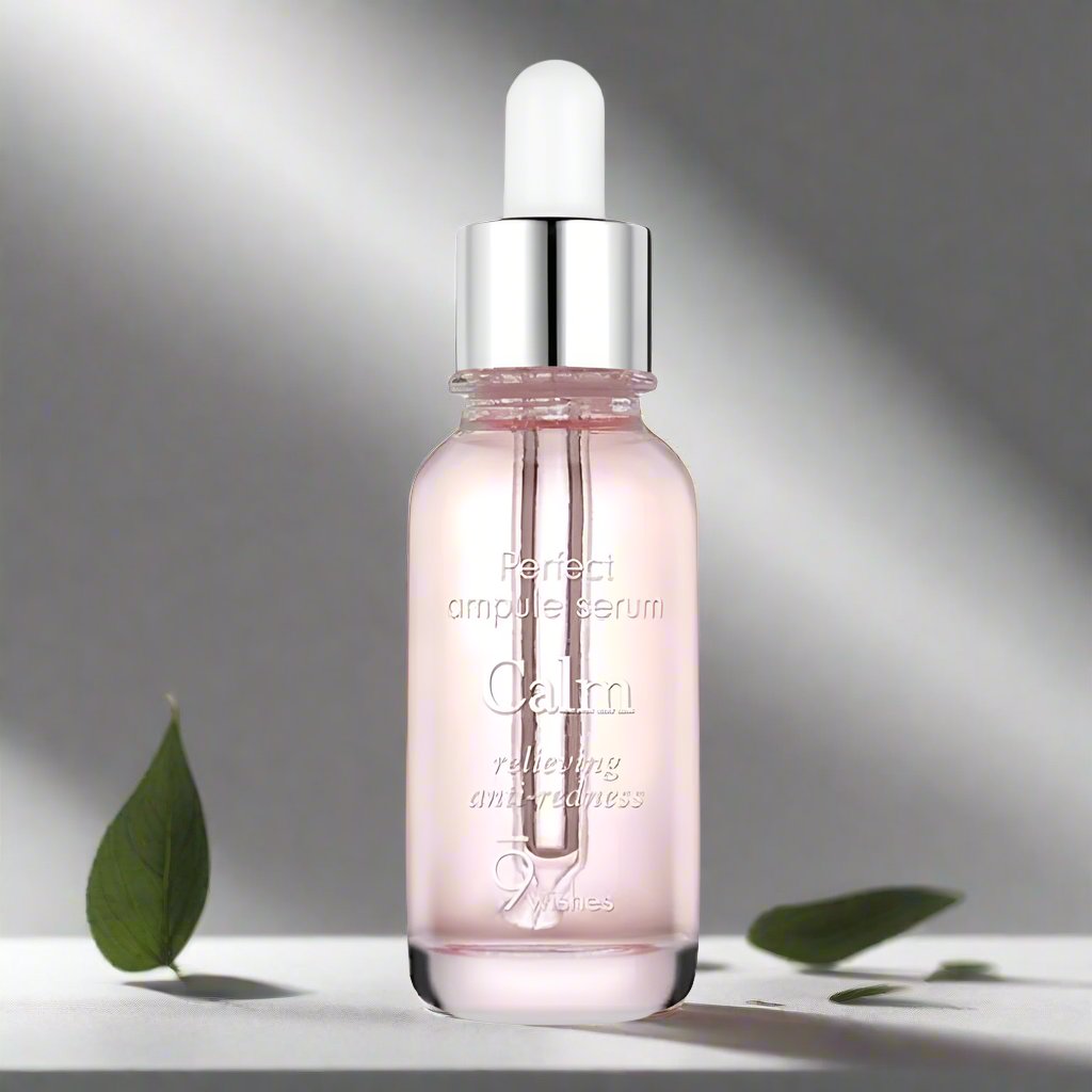 9Wishes Calm Ampule Serum 25ml – Soothing & Hydrating Serum for Sensitive, Balanced Skin - Korean Beauty KR
