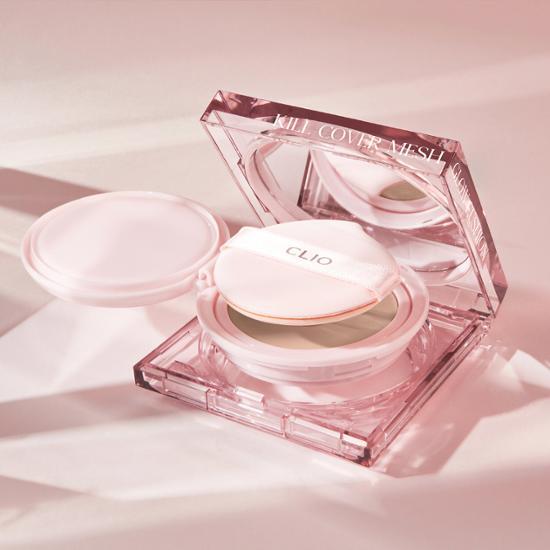 CLIO Kill Cover Mesh Glow Cushion SPF50+ PA++++ 15g – Flawless Coverage & Radiant Glow with Sun Protection - Korean Beauty KR