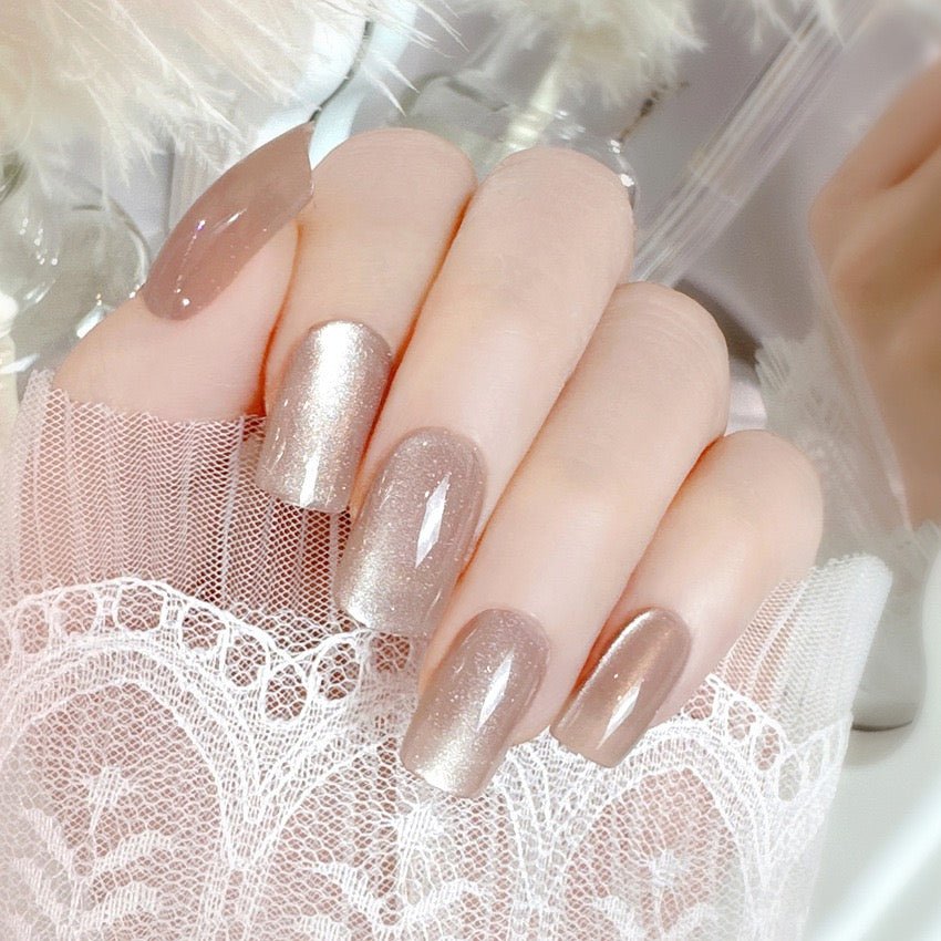Delicate Press on Nails Glue on Kit for Women | Nail Glue & Tools Short Natural False Nails Kit with Nail Glue, Soft Nude Pink Simple Elegant Nails for Everyday Wear Tips CQ