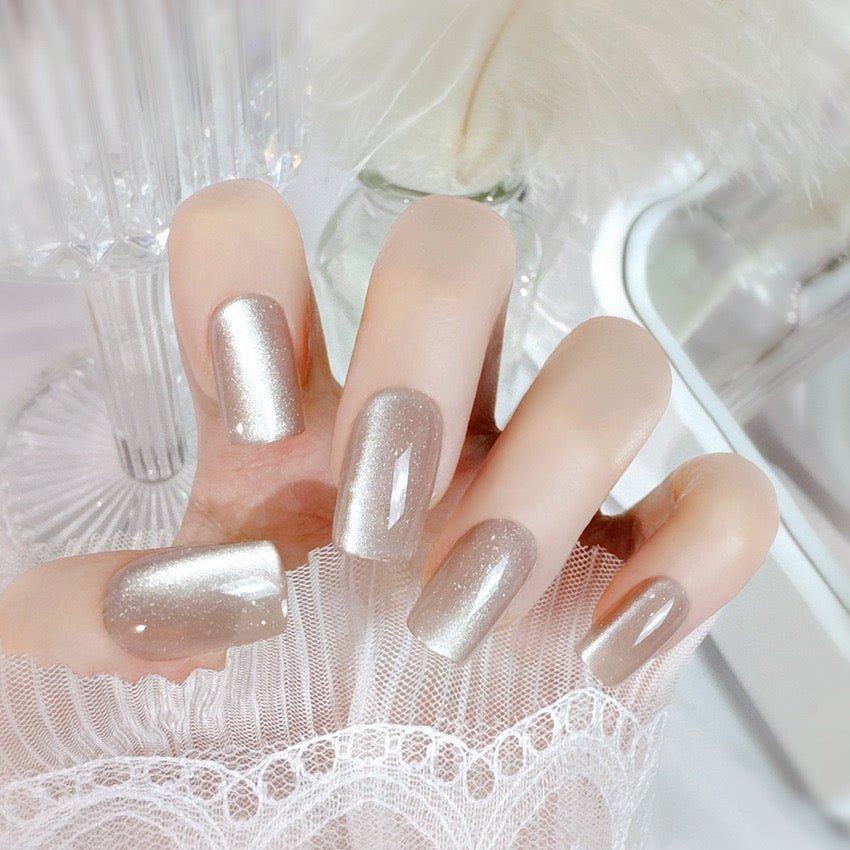 Delicate Press on Nails Glue on Kit for Women | Nail Glue & Tools Short Natural False Nails Kit with Nail Glue, Soft Nude Pink Simple Elegant Nails for Everyday Wear Tips CQ