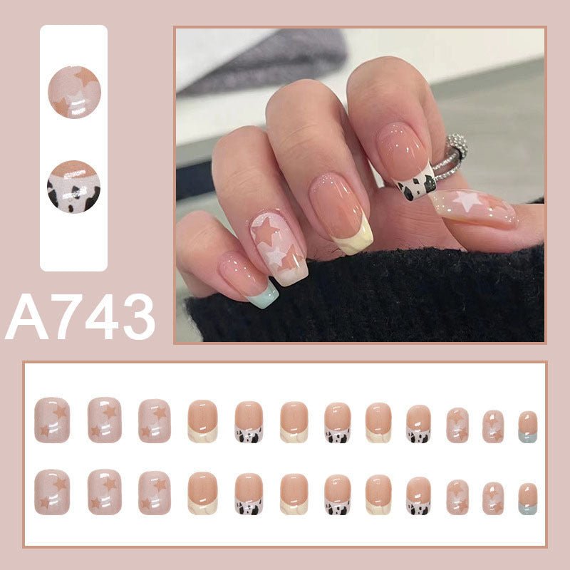 Pink French Press - On Nails | Glue On Nails for Women Gift | Nail Kit with Glue - Korean Beauty KR