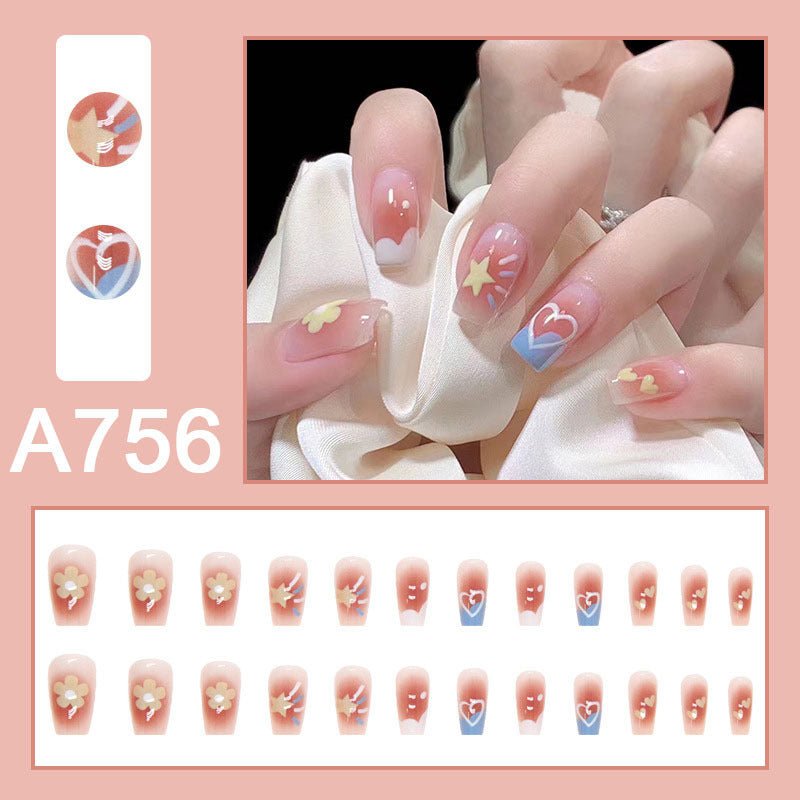 Red Press - On Nails | Glue On Nails for Women Gift | Nail Kit with Glue - Korean Beauty KR