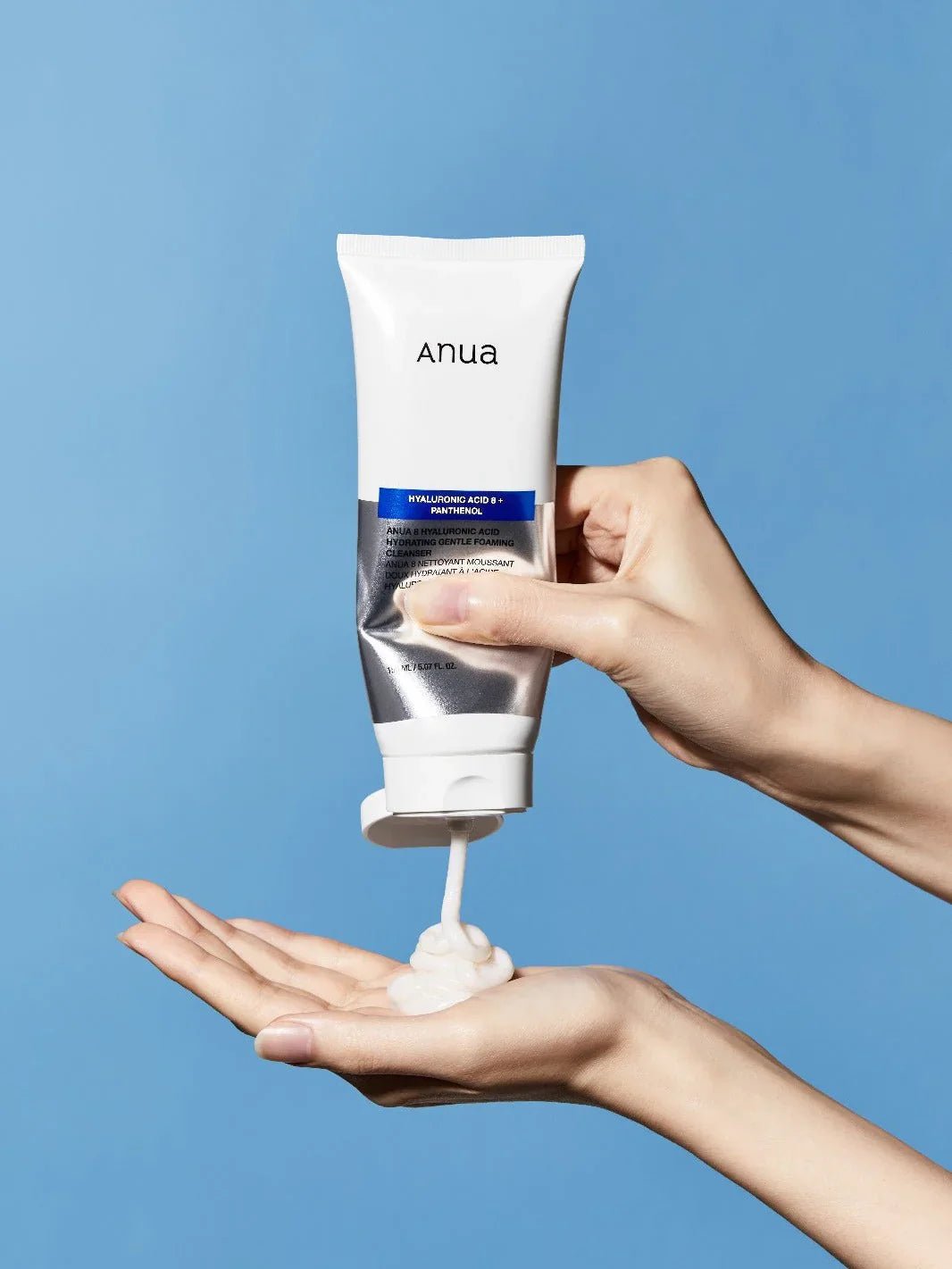 ANUA 8 Hyaluronic Acid Hydrating Gentle Foaming Cleanser 150ML – Moisturizing & Soothing Cleanser for Soft, Hydrated Skin - Korean Beauty KR