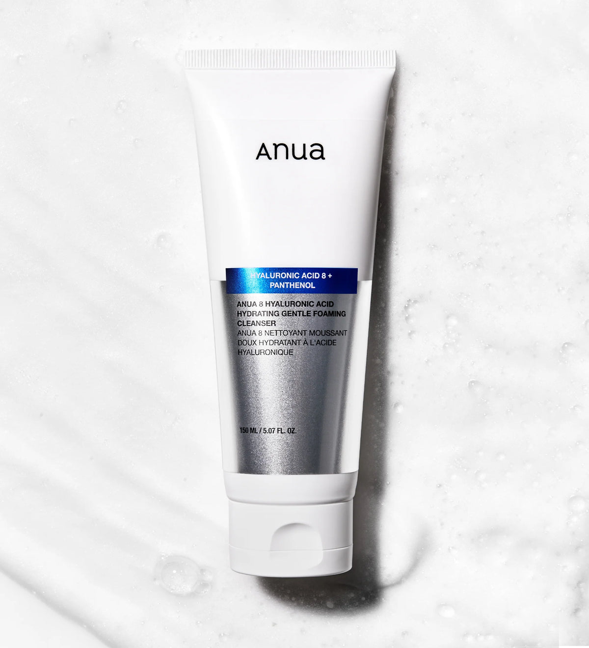 ANUA 8 Hyaluronic Acid Hydrating Gentle Foaming Cleanser 150ML – Moisturizing & Soothing Cleanser for Soft, Hydrated Skin - Korean Beauty KR