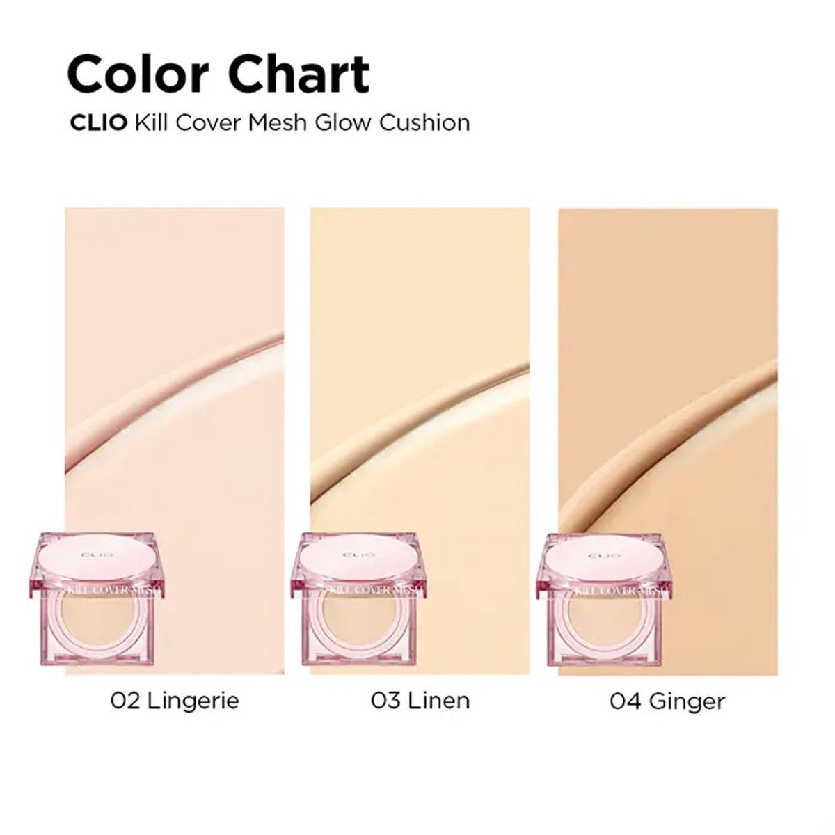 CLIO Kill Cover Mesh Glow Cushion SPF50+ PA++++ 15g – Flawless Coverage & Radiant Glow with Sun Protection - Korean Beauty KR