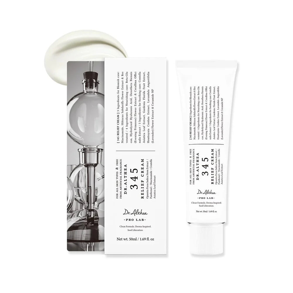 Dr.Althea 345 Relief Cream 50ml – Soothing & Calming Cream for Irritated Skin - Korean Beauty KR