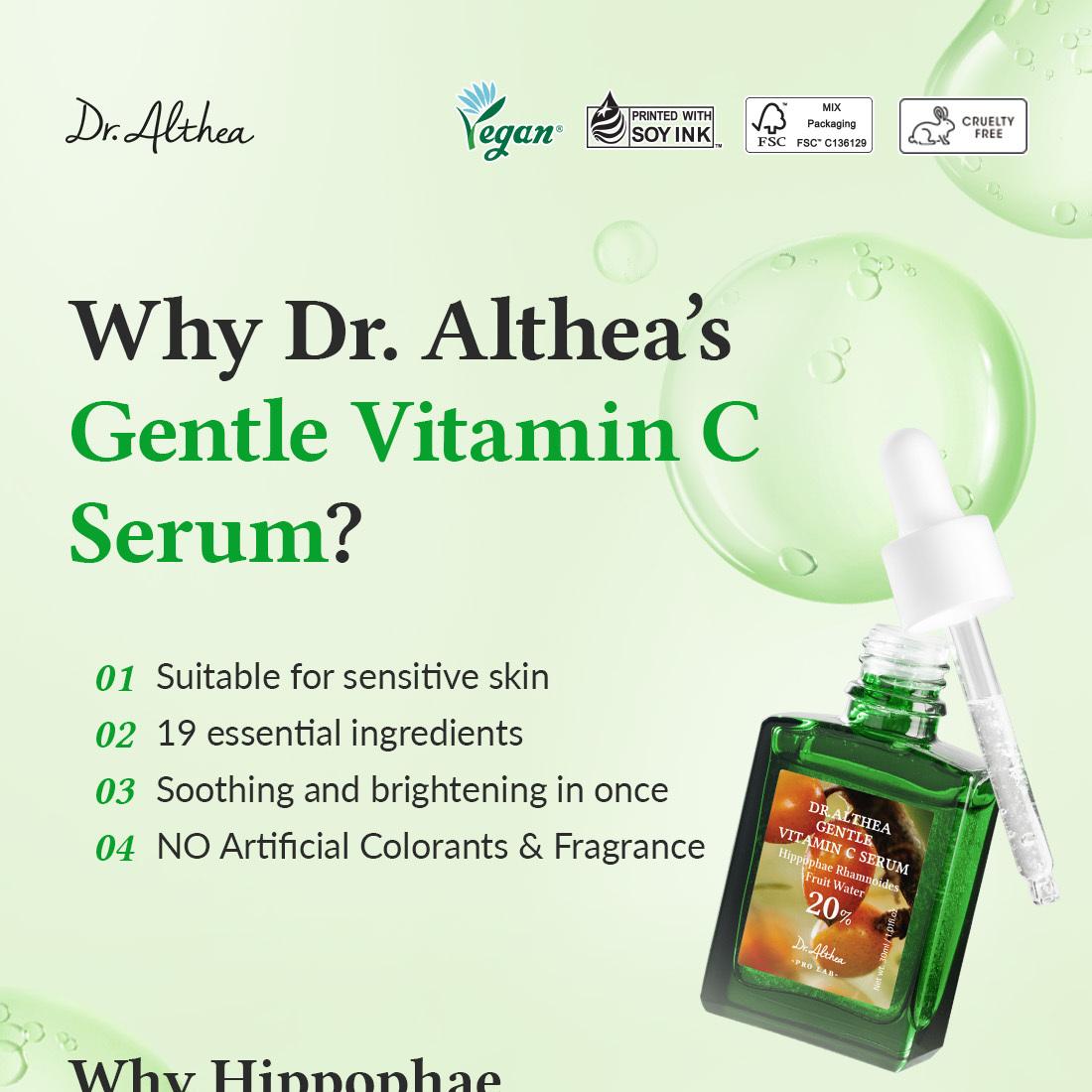 Dr. Althea Gentle Vitamin C Brightening Serum – Dark Spot & Hyperpigmentation Treatment for Sensitive Skin - Korean Beauty KR
