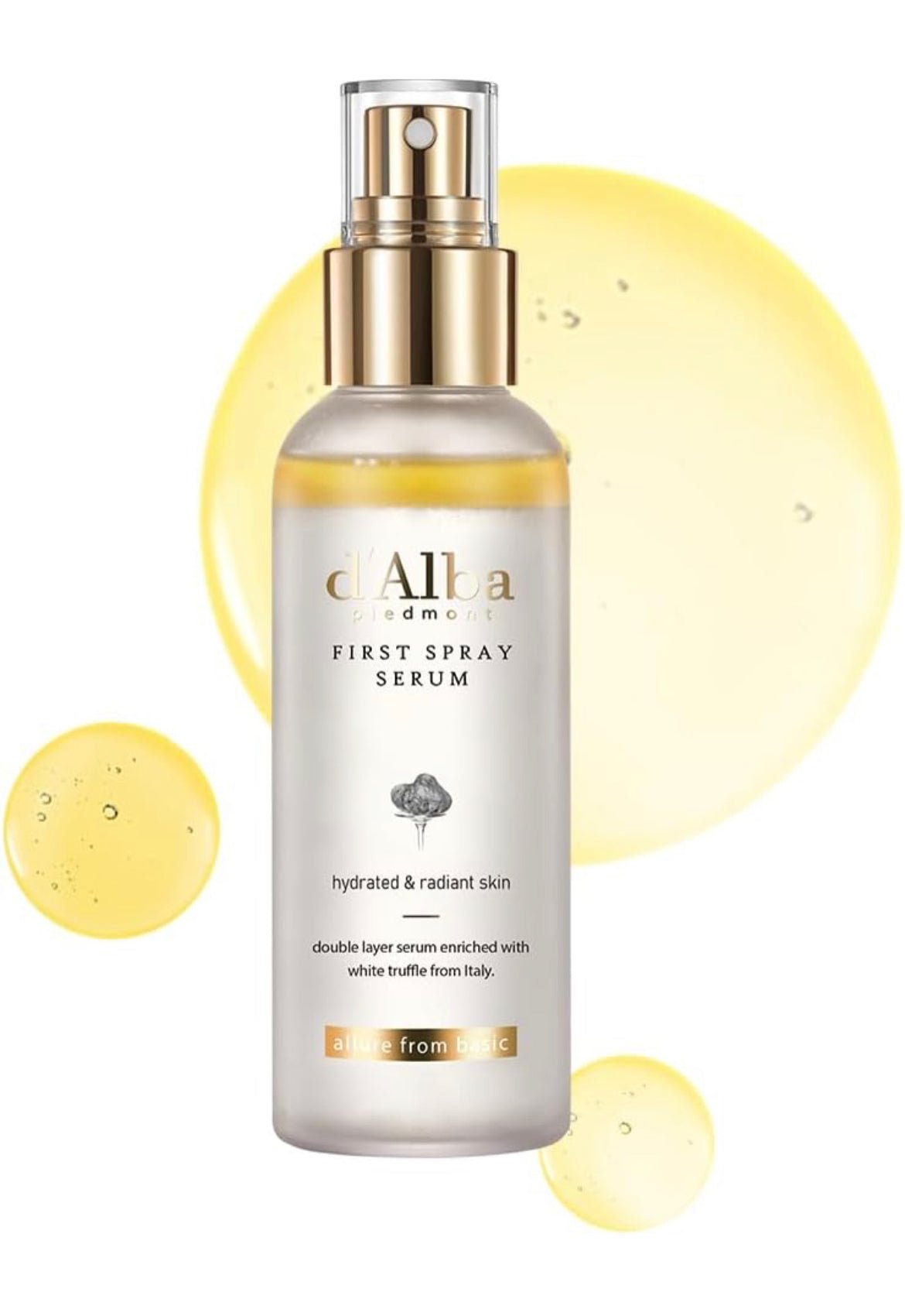 d'Alba White Truffle First Aromatic Spray Serum – Hydrating & Refreshing Serum for Glowing, Soft Skin - Korean Beauty KR