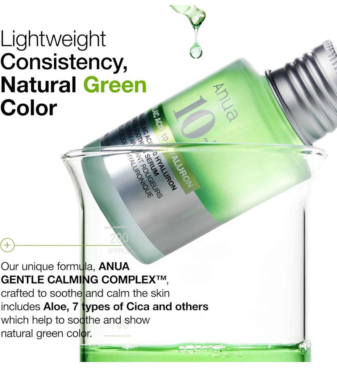 Anua Azelaic Acid 10% & Hyaluron Redness Soothing Serum 30ML – Calming & Hydrating Serum for Sensitive Skin - Korean Beauty KR