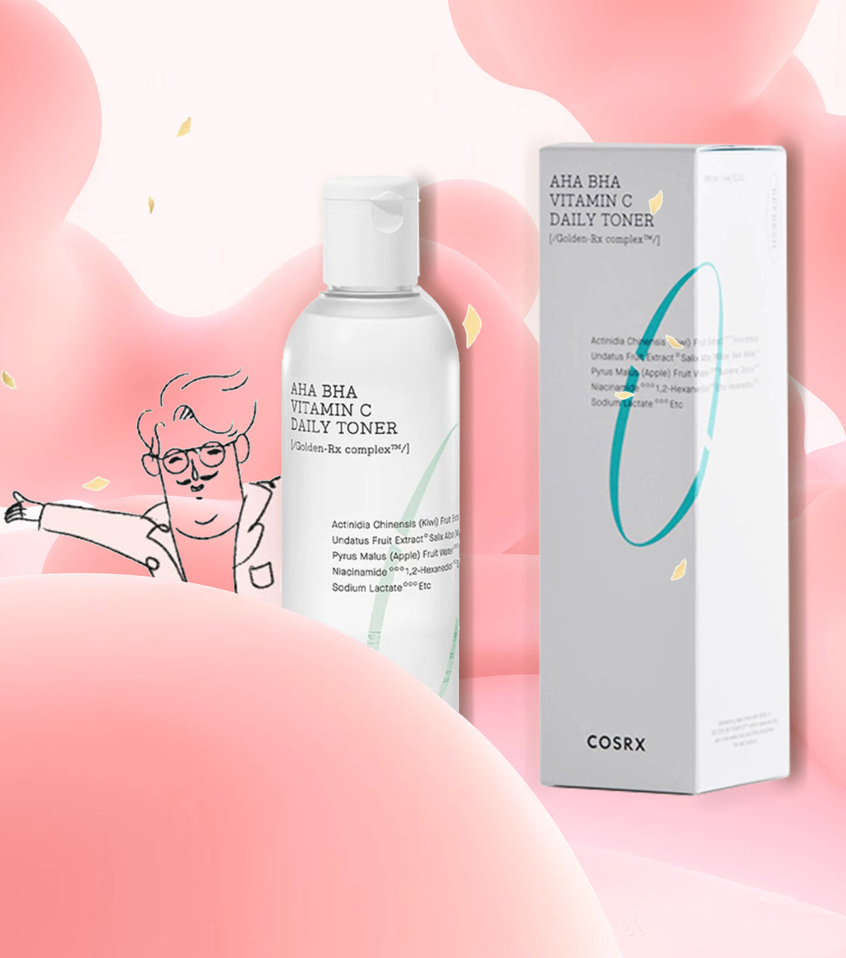 COSRX Refresh AHA BHA Vitamin C Daily Toner 150ml – Exfoliating & Brightening Toner for Smooth, Radiant Skin - Korean Beauty KR