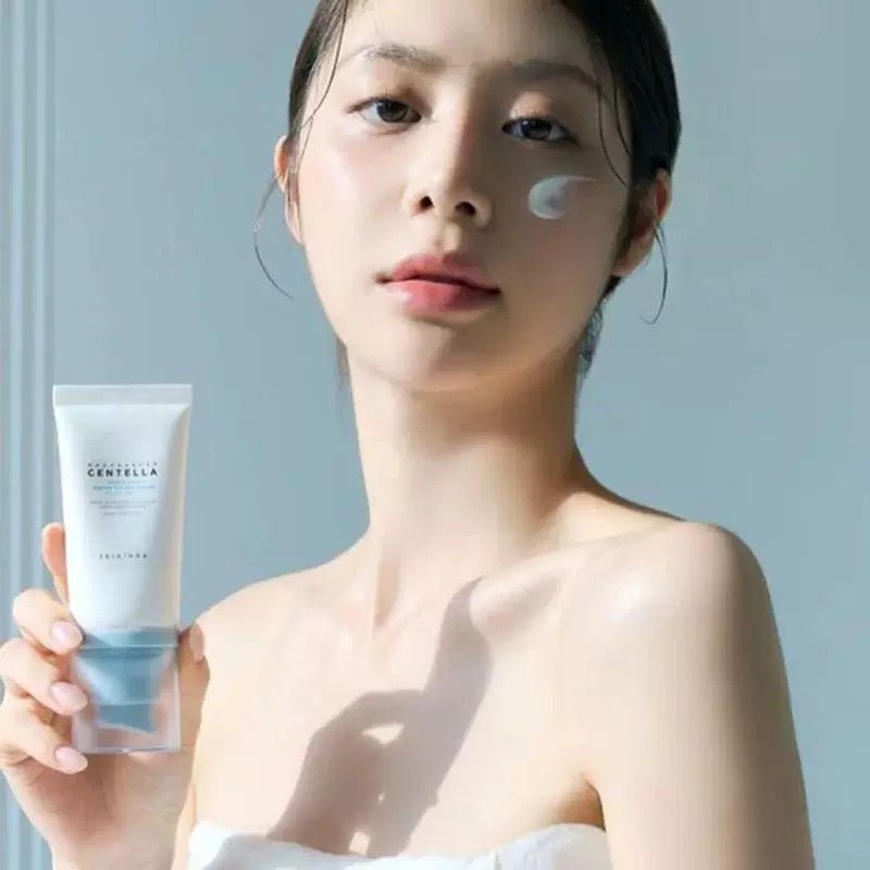 SKIN1004 Madagascar Centella Hyalu - Cica Water - Fit Sun Serum 50ml – Hydrating Sunscreen with Centella & Hyaluronic Acid for Glowing, Protected Skin - Korean Beauty KR