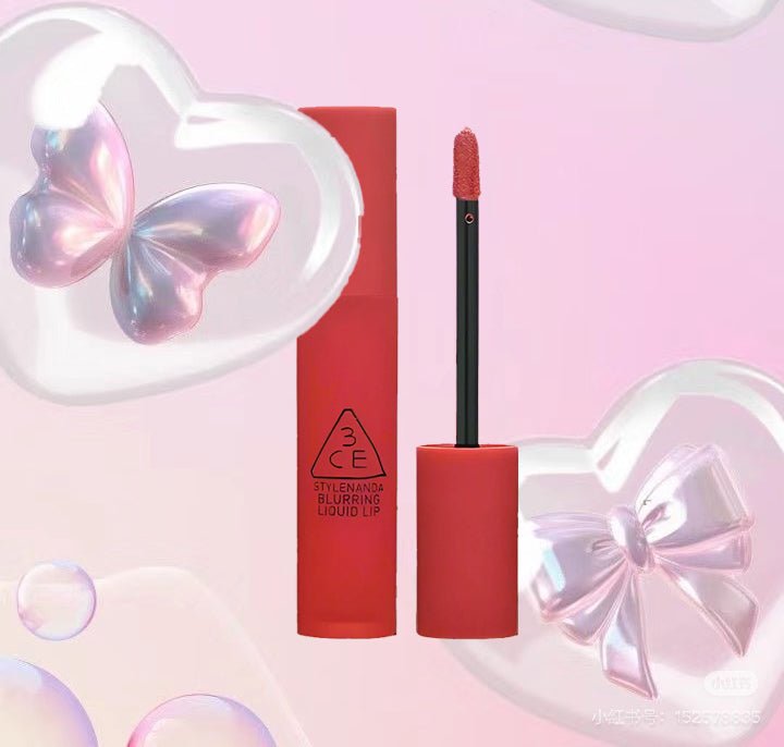 3CE Blurring Liquid Lip – Soft Matte Lipstick for Blurred, Smooth Lips with Long - Lasting Color - Korean Beauty KR