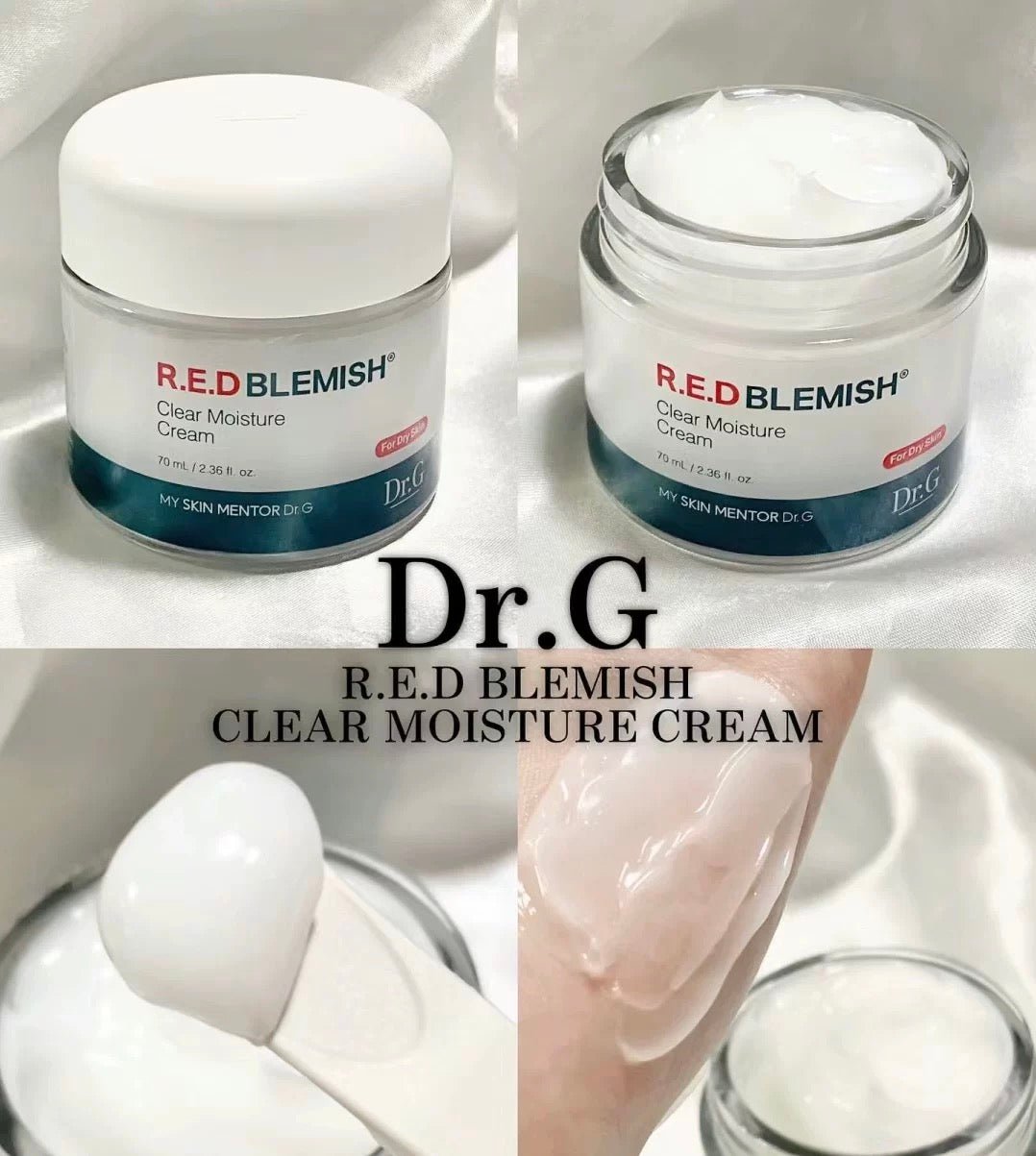 Dr.G R.E.D BLEMISH® Clear Moisture Cream – Soothing & Hydrating Cream for Clear, Balanced Skin - Korean Beauty KR