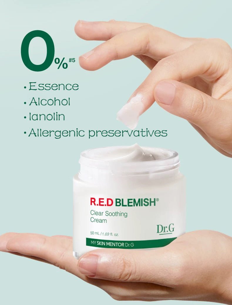 Dr.G Red Blemish Clear Soothing Cream 70ml – Calming & Hydrating Cream - Korean Beauty KR