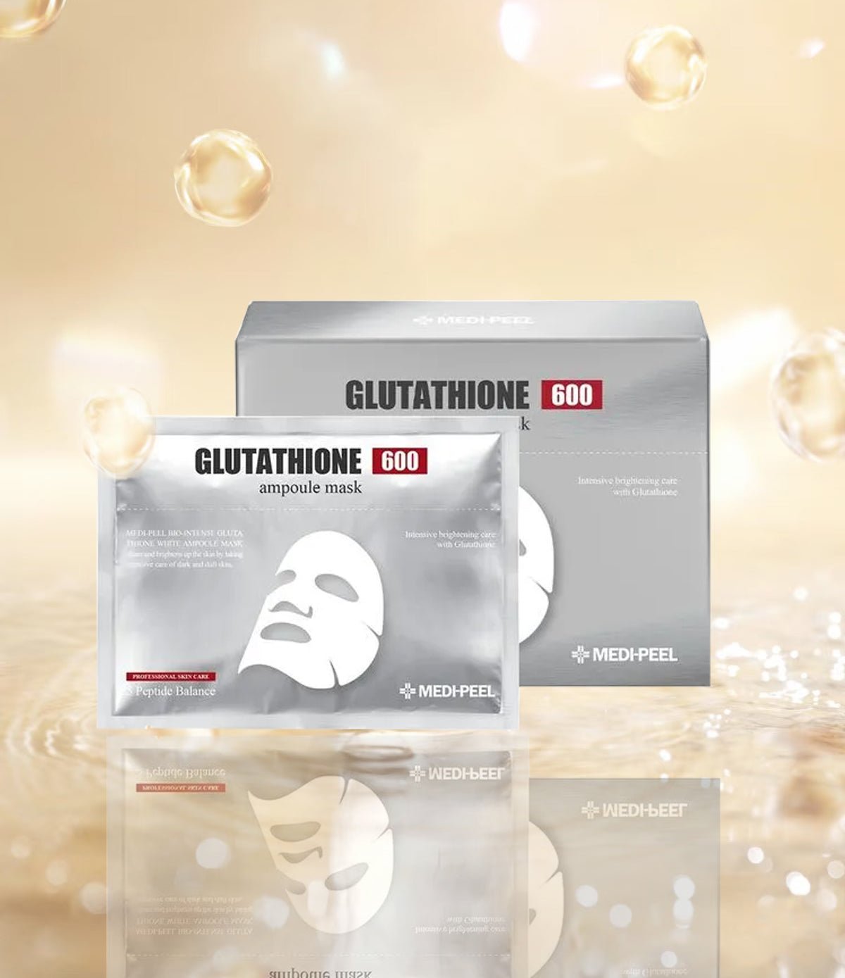 Medi - Peel Bio Intense Glutathione 600 White Ampoule Mask 30ml – Brightening & Anti - Aging Mask for Glowing, Even Skin - Korean Beauty KR