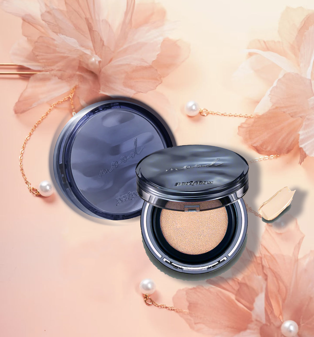 Peripera Mood Fit Cover Cushion – Full Coverage Cushion Foundation for Smooth, Flawless Skin - Korean Beauty KR