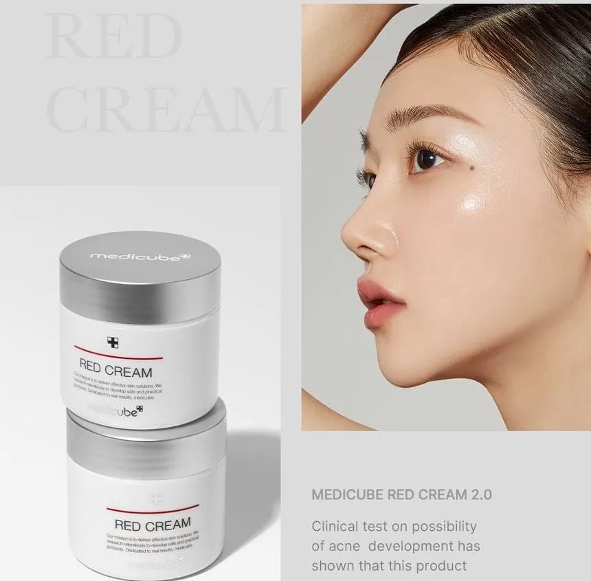 Medicube Red Cream 2.0 50ml – Calming & Repairing Cream for Sensitive, Irritated Skin - Korean Beauty KR