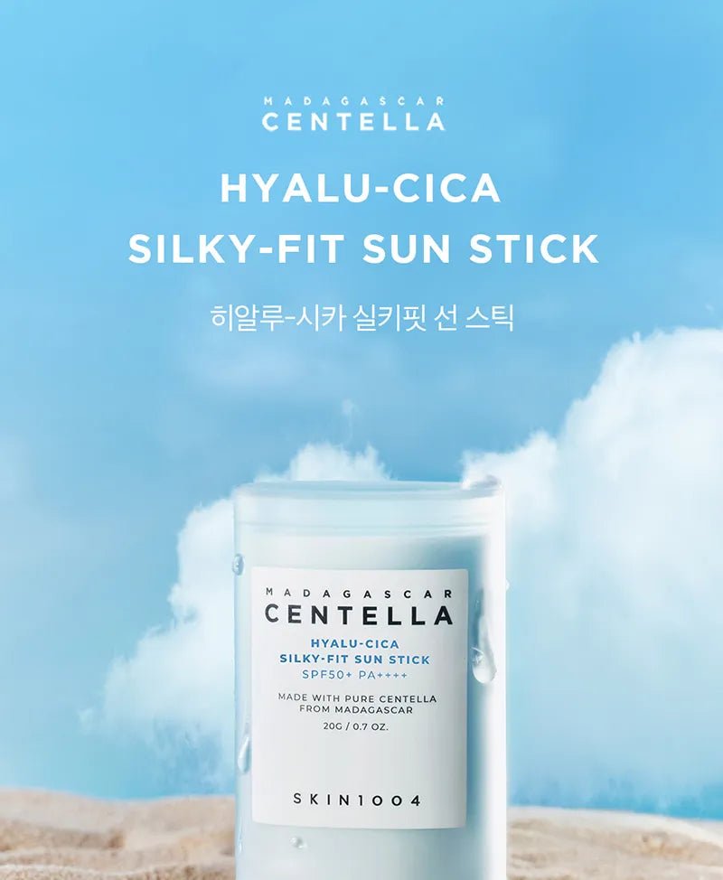 Skin1004 MADAGASCAR CENTELLA HYALU - CICA SILKY - FIT SUN STICK 20g - Korean Beauty KR