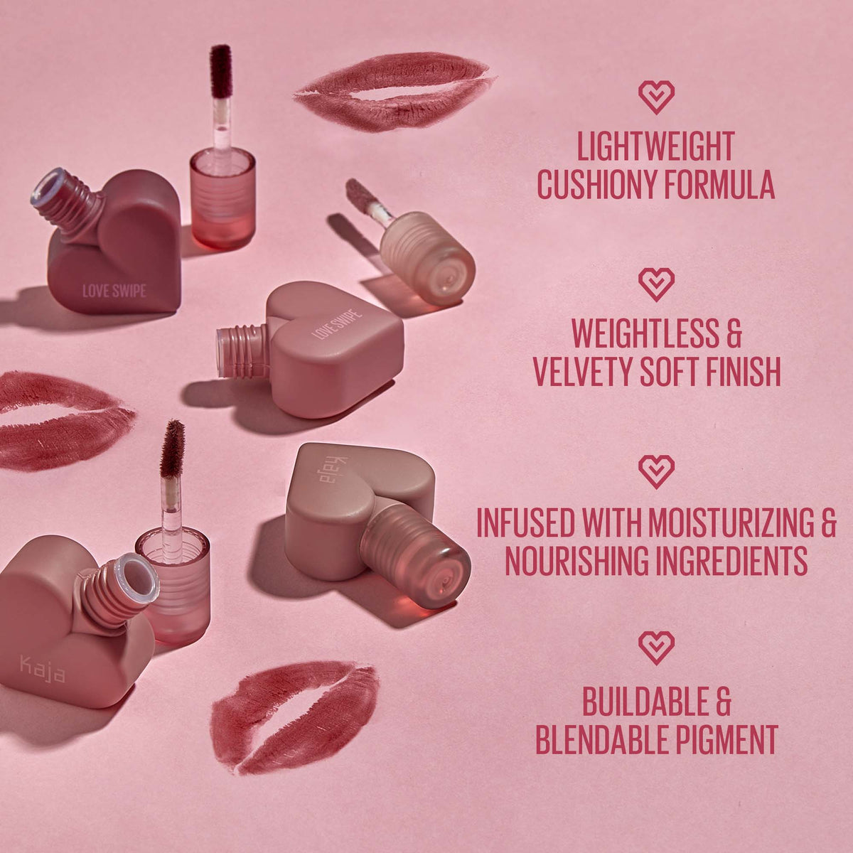 KAJA Love Swipe – 2 - in - 1 Lipstick & Lip Gloss for Bold, Hydrated Lips - Korean Beauty KR