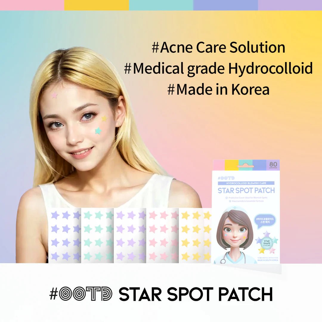 OOTD Beauty Star Spot Patch 80 Patches – Acne Treatment Patches for Clear, Blemish - Free Skin - Korean Beauty KR