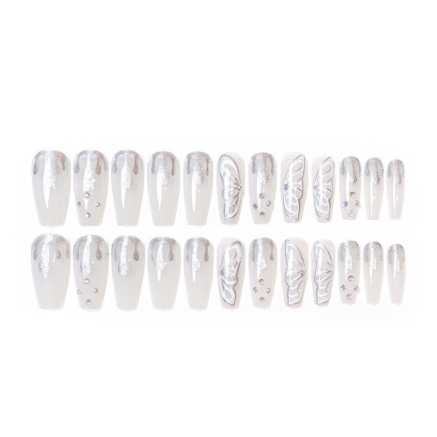Delicate Press on Nails Glue on Kit for Women | Nail Glue & Tools Short Natural False Nails Kit with Nail Glue, Soft Nude Pink Simple Elegant Nails for Everyday Wear Tips CQ