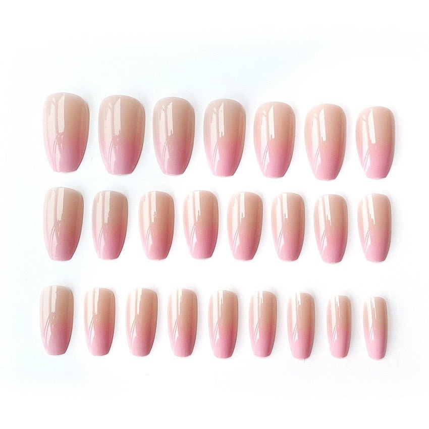 Minimalist Press on Nails Glue on Kit for Women | Nail Glue & Tools Short Square Natural False Nails, Simple Elegant Nude Beige Acrylic Nails for Everyday Wear CQ