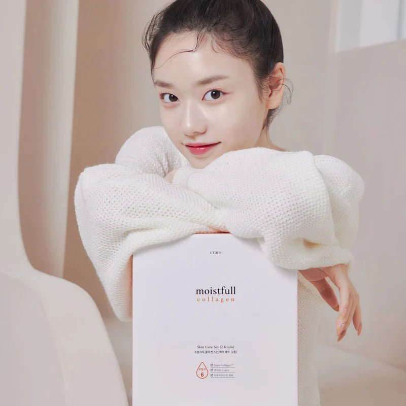 ETUDE Moistfull Collagen Skincare Duo – Toner 200ML & Emulsion 180ML for Intense Hydration & Firming - Korean Beauty KR