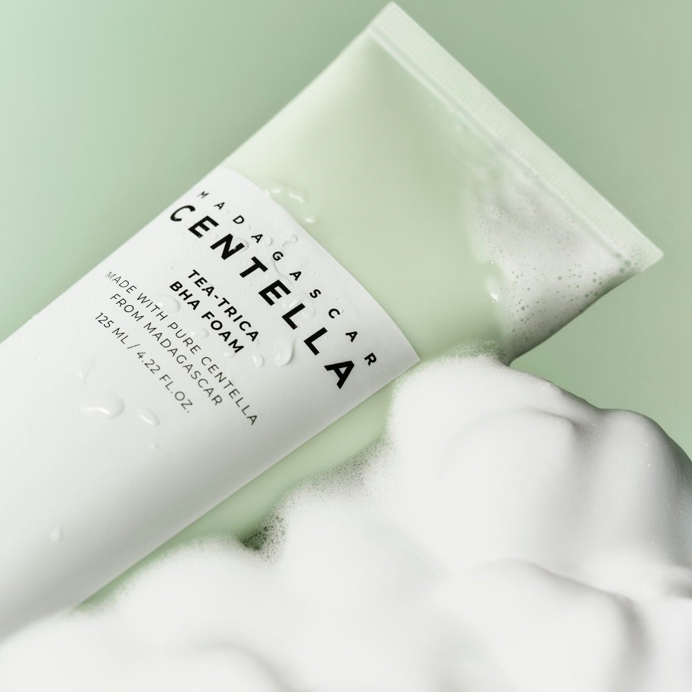 SKIN1004 Madagascar Centella Tea - Trica BHA Foam 125ml – Deep Cleansing & Pore Care with Centella & BHA - Korean Beauty KR