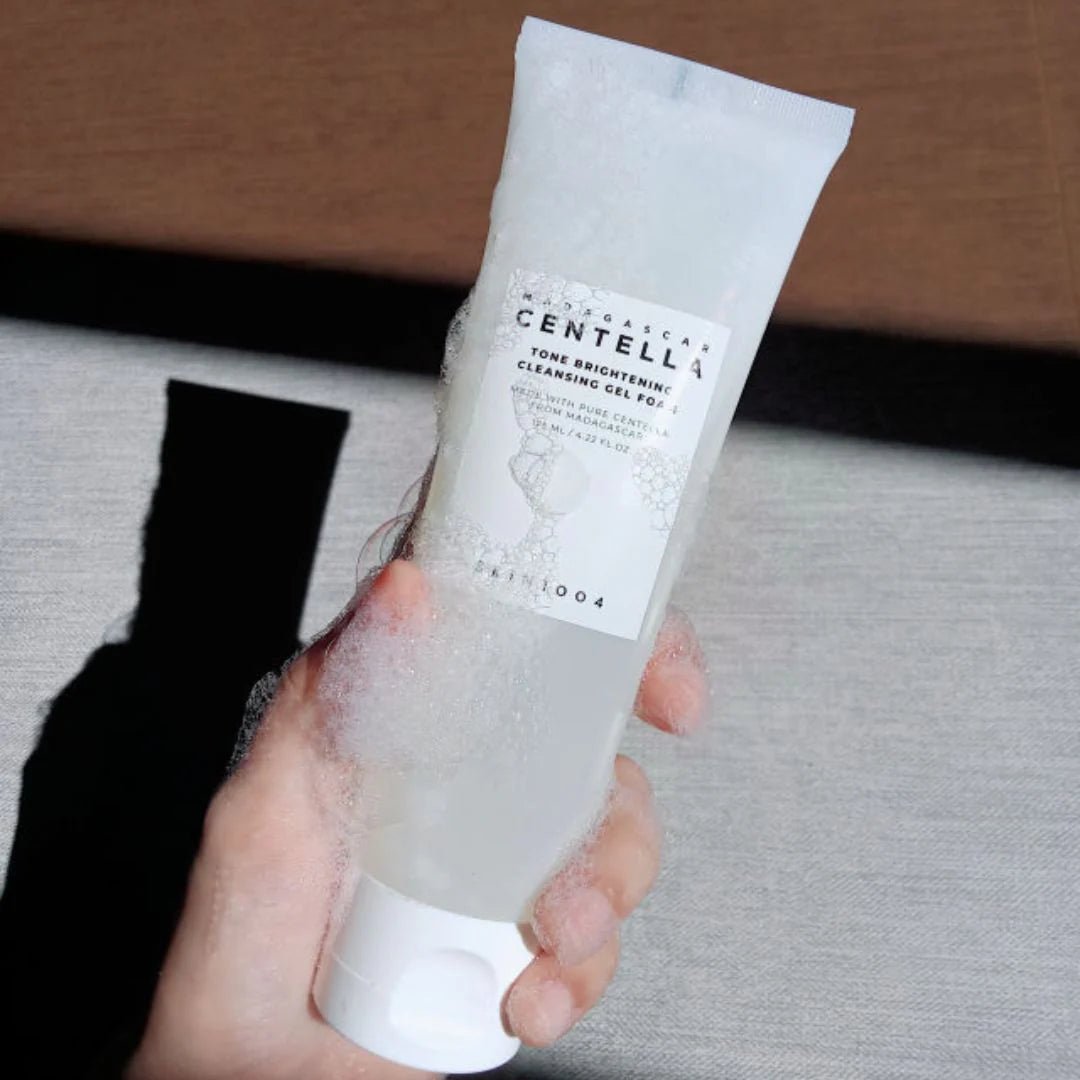 SKIN1004 Madagascar Centella Tone Brightening Cleansing Gel Foam 125ml – Soothing & Brightening Cleanser with Centella Asiatica - Korean Beauty KR