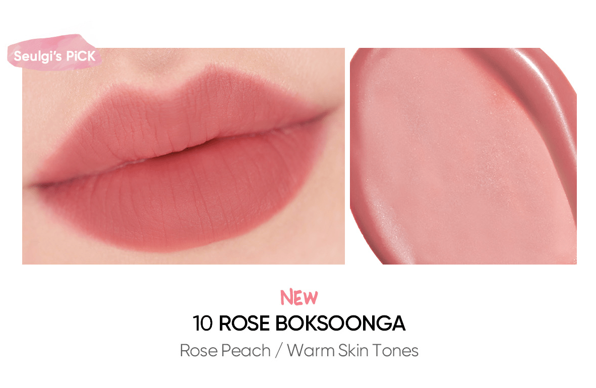 AMUSE Dew Velvet – Soft Matte Lipstick for Smooth, Velvet Finish and Long - Lasting Colo - Korean Beauty KR