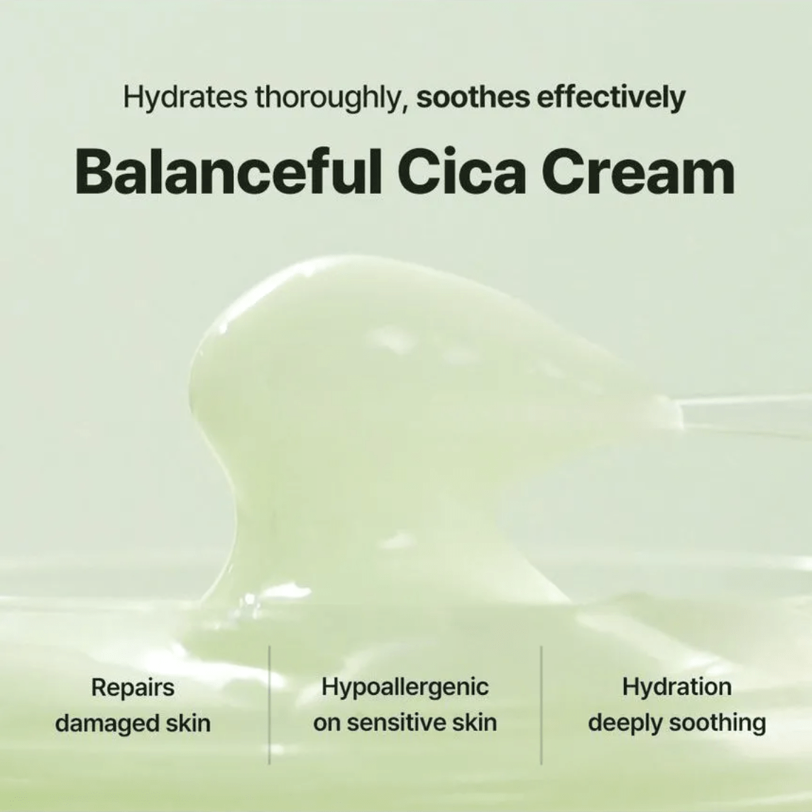Torriden BALANCEFUL Cica Cream 80ml – Soothing & Moisturizing Cream for Sensitive, Calm Skin" - Korean Beauty KR